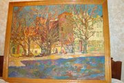 Продаётся картина художника Пурыгина «Городской пейзаж» 1969 год.
